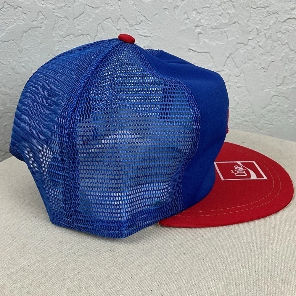 Vintage Texas Rangers Coca Cola MLB Snap Back Adjustable Trucker Flat Brim Hat